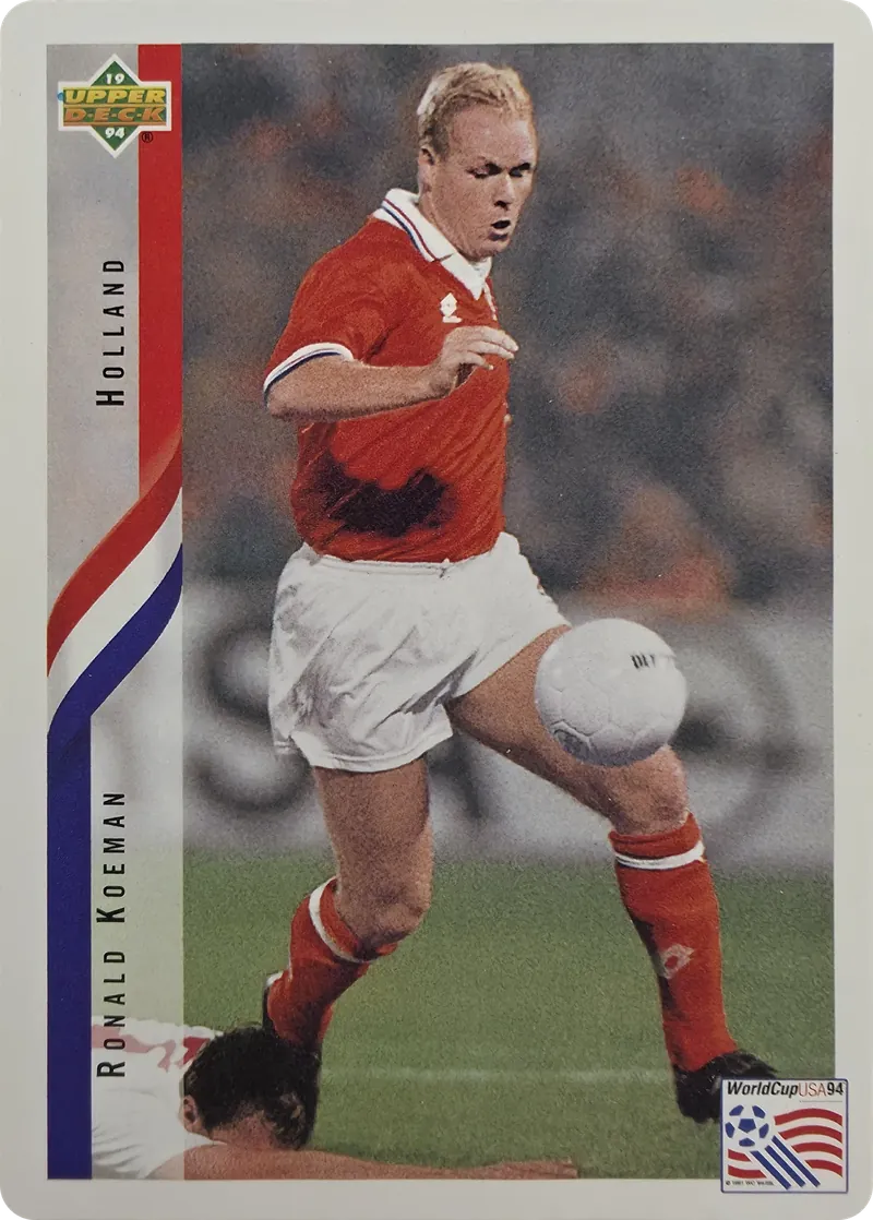 1994 Upper Deck World Cup English/Spanish Ronald Koeman #169 Holland front