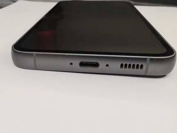 Samsung Galaxy S23 FE top edge close-up