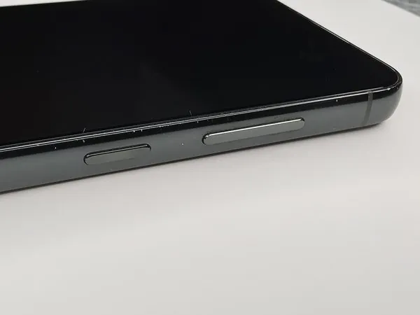 Samsung Galaxy S23+ top corner close-up