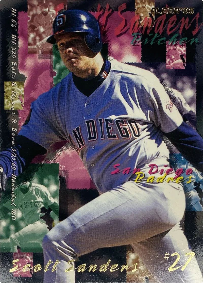 1995 Fleer Scott Sanders #568 San Diego Padres front