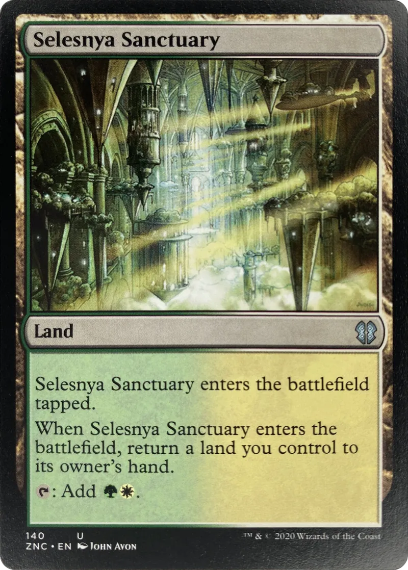 2020 Magic: The Gathering Commander: Zendikar Rising Selesnya Sanctuary #140 Uncommon front