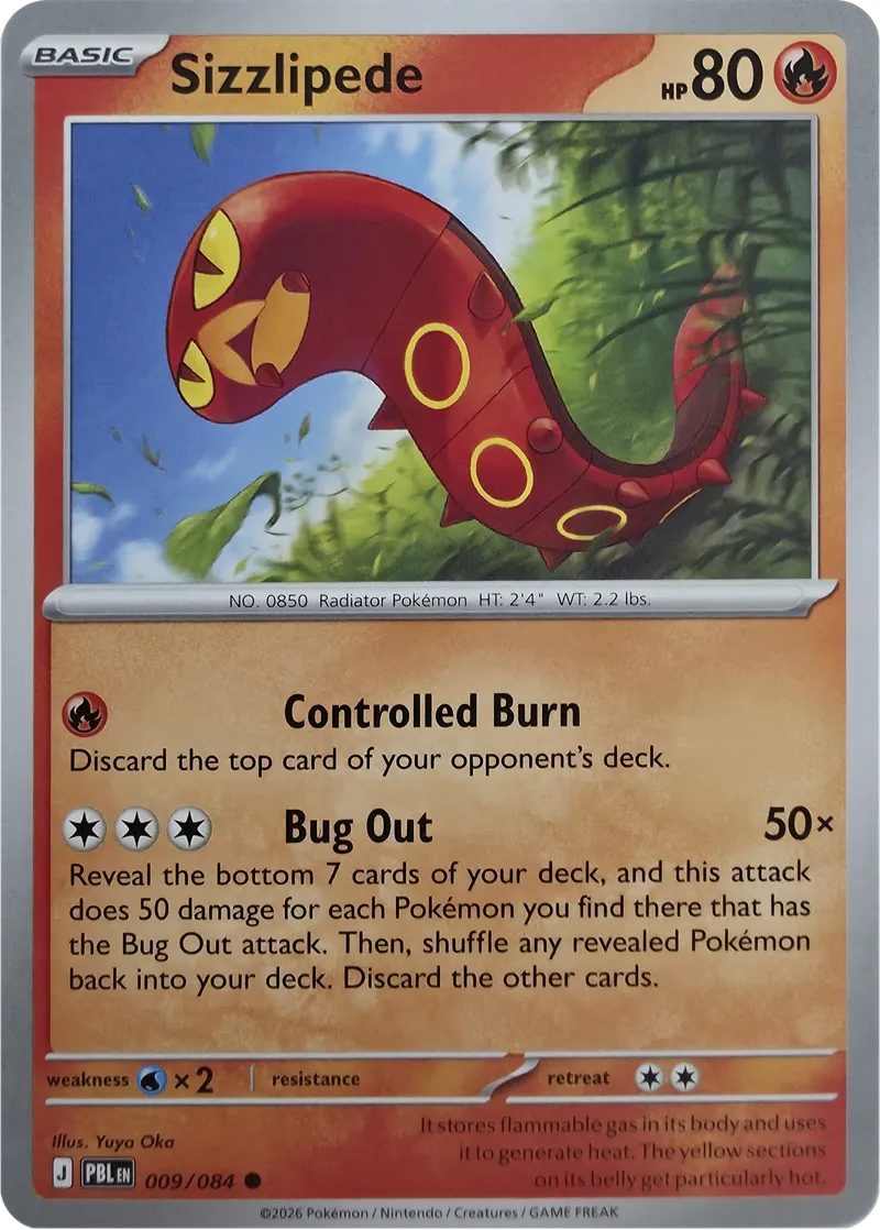 Sizzlipede #009/084, front