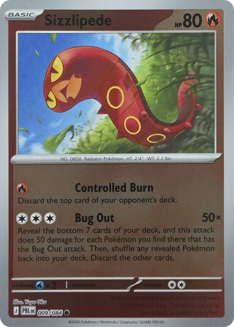 Sizzlipede #009/084, front