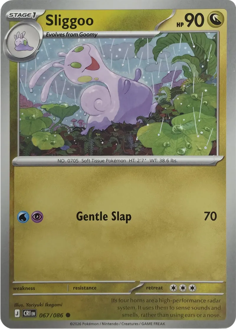 2026 Pokemon Chaos Rising Sliggoo #067/086 Common front