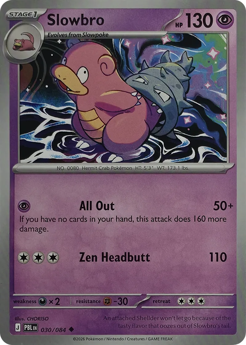 2026 Pokemon Pitch Black Slowbro #030/084 Uncommon front