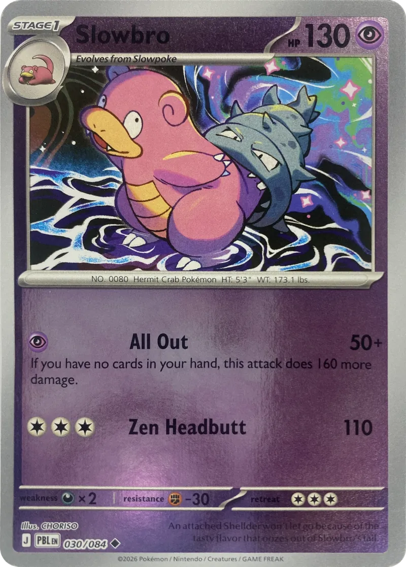 2026 Pokemon Pitch Black Slowbro #030/084 Uncommon front