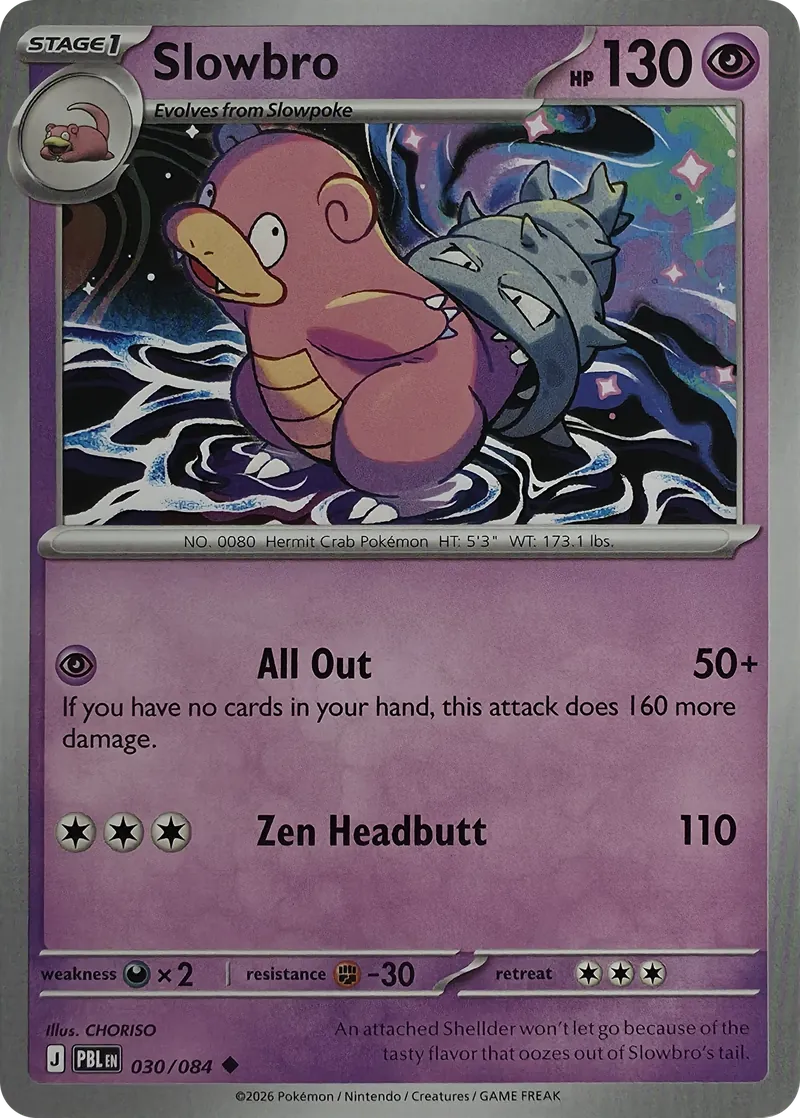 2026 Pokemon Pitch Black Slowbro #030/084 Uncommon front