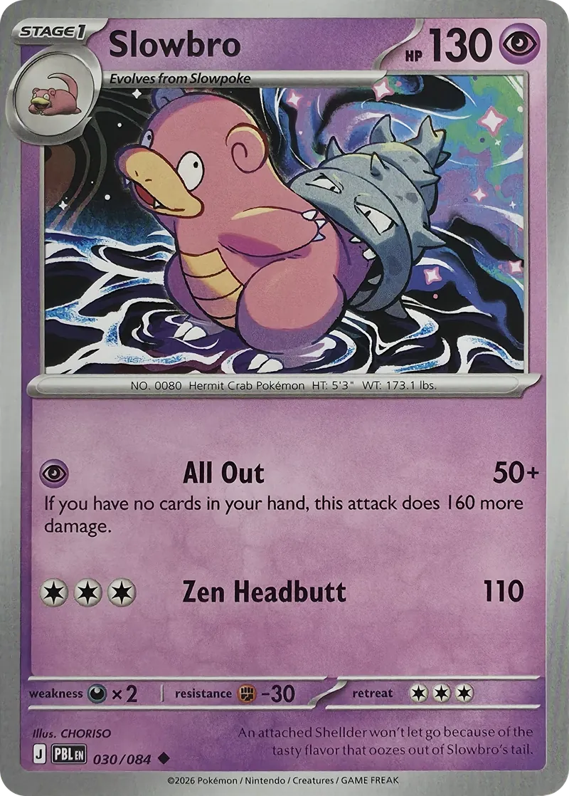 2026 Pokemon Pitch Black Slowbro #030/084 Uncommon front
