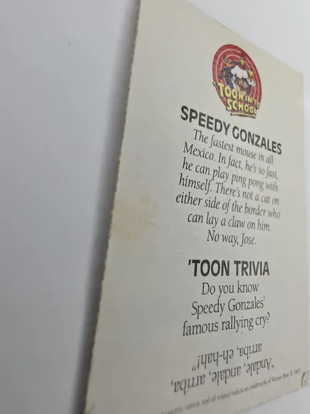 Speedy Gonzales 'Toon In To School card photo 5