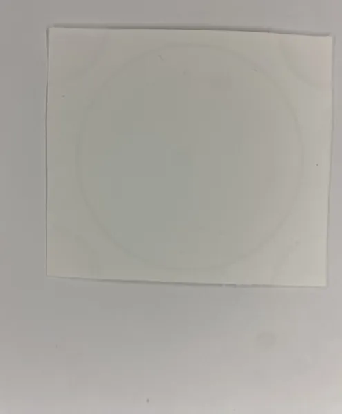 Pokemon Sprigatito Sticker, Square Peel-Off Sticker with Rainbow Swirl Background, Unused back