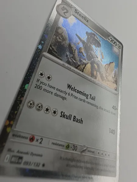 2025 Pokemon Mega Evolution Steelix #093/132 Cosmos Holo Rare photo 3