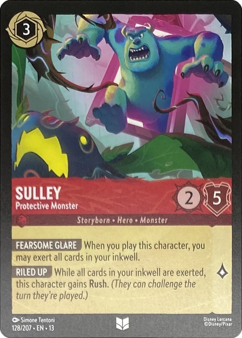 2026 Disney Lorcana Attack of the Vine! Sulley - Protective Monster #128/207 Uncommon front