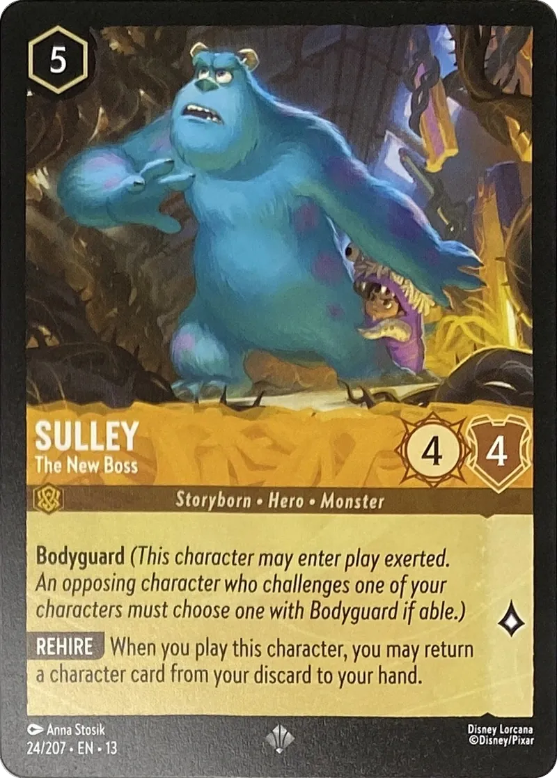 2026 Disney Lorcana Attack of the Vine! Sulley - The New Boss #24/207 Super Rare front