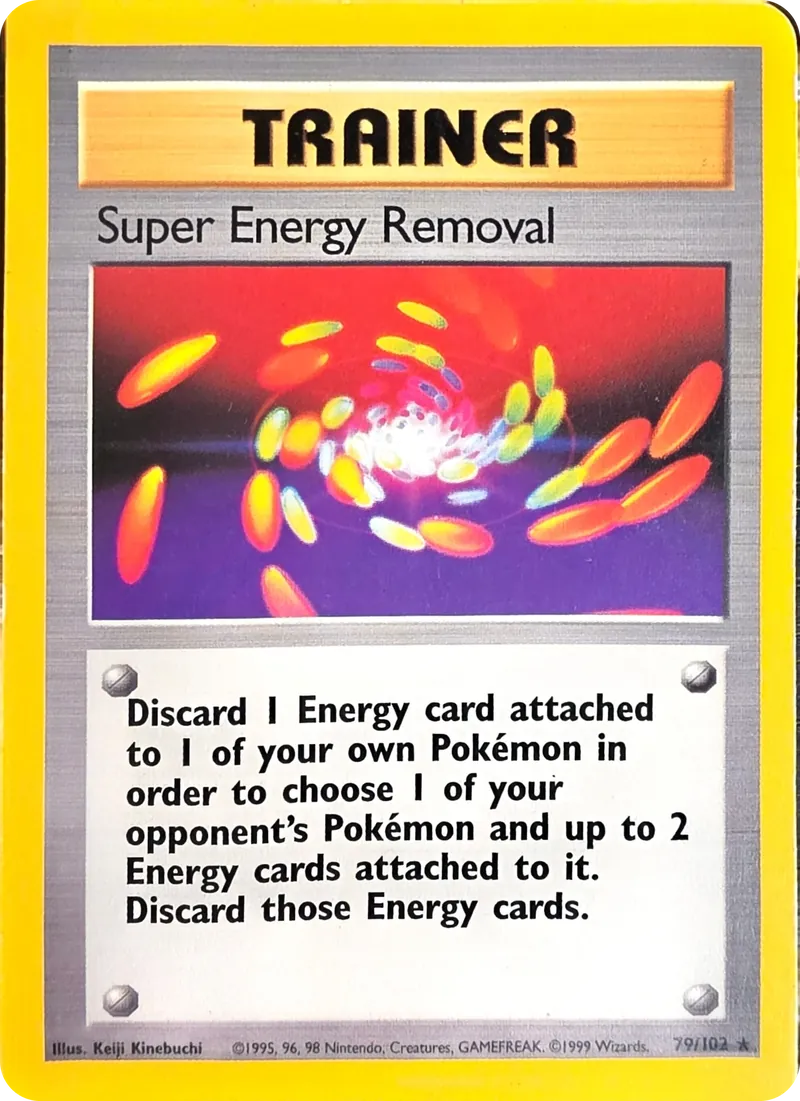 1999 Pokemon Base Set Super Energy Removal #79/102 Unlimited Rare, front