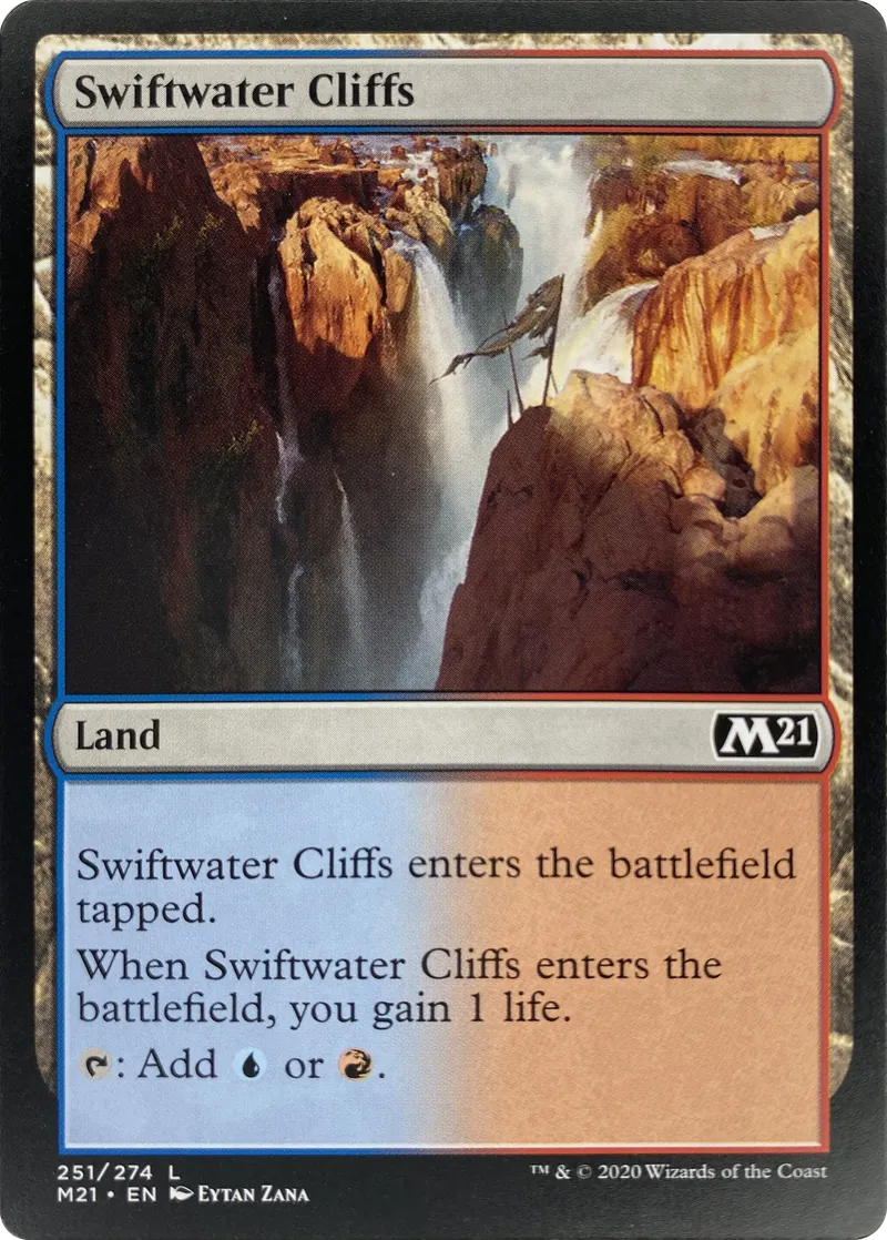 2020 Magic: The Gathering Core Set 2021 Swiftwater Cliffs #251/274 Land front