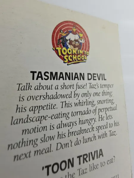 Taz (Tasmanian Devil) 'Toon In To School card photo 5