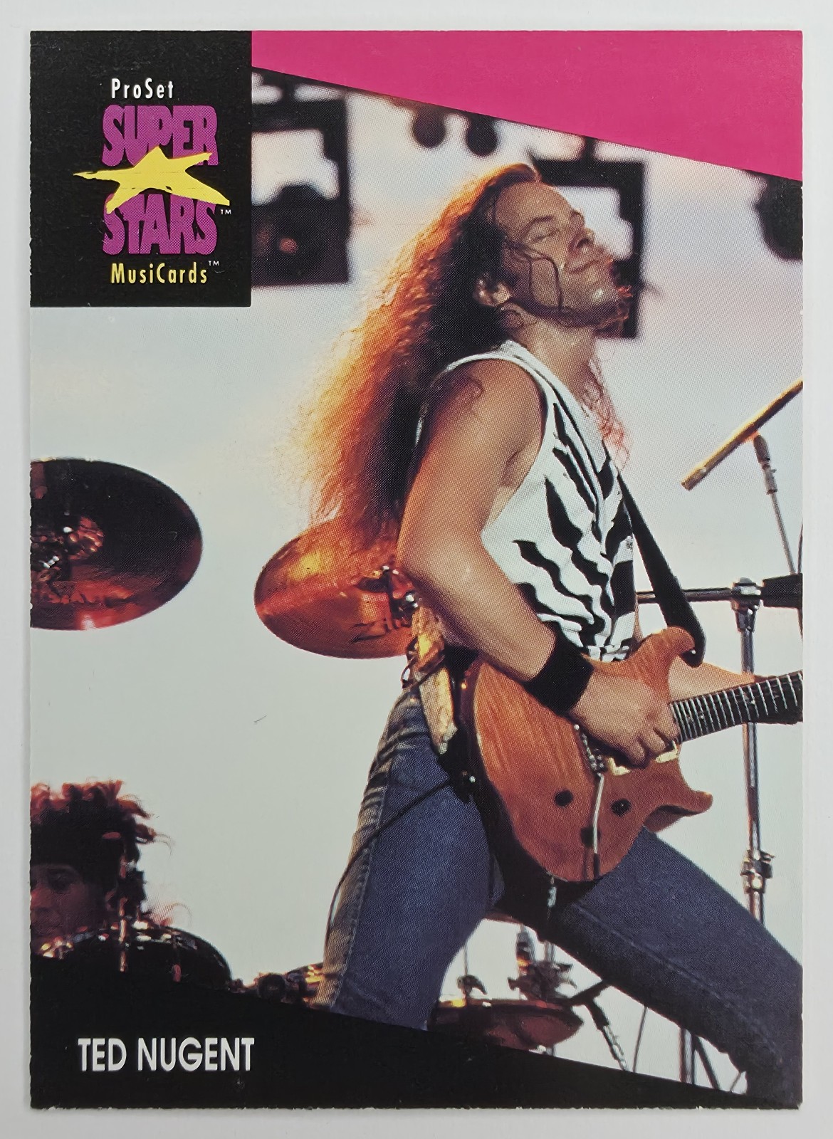 1991 Pro Set SuperStars MusiCards Ted Nugent #213 front