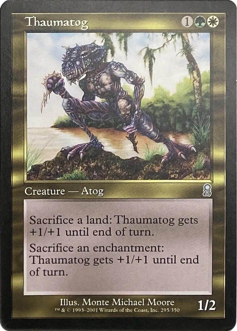 2001 Magic: The Gathering Odyssey Thaumatog #295/350 Uncommon front