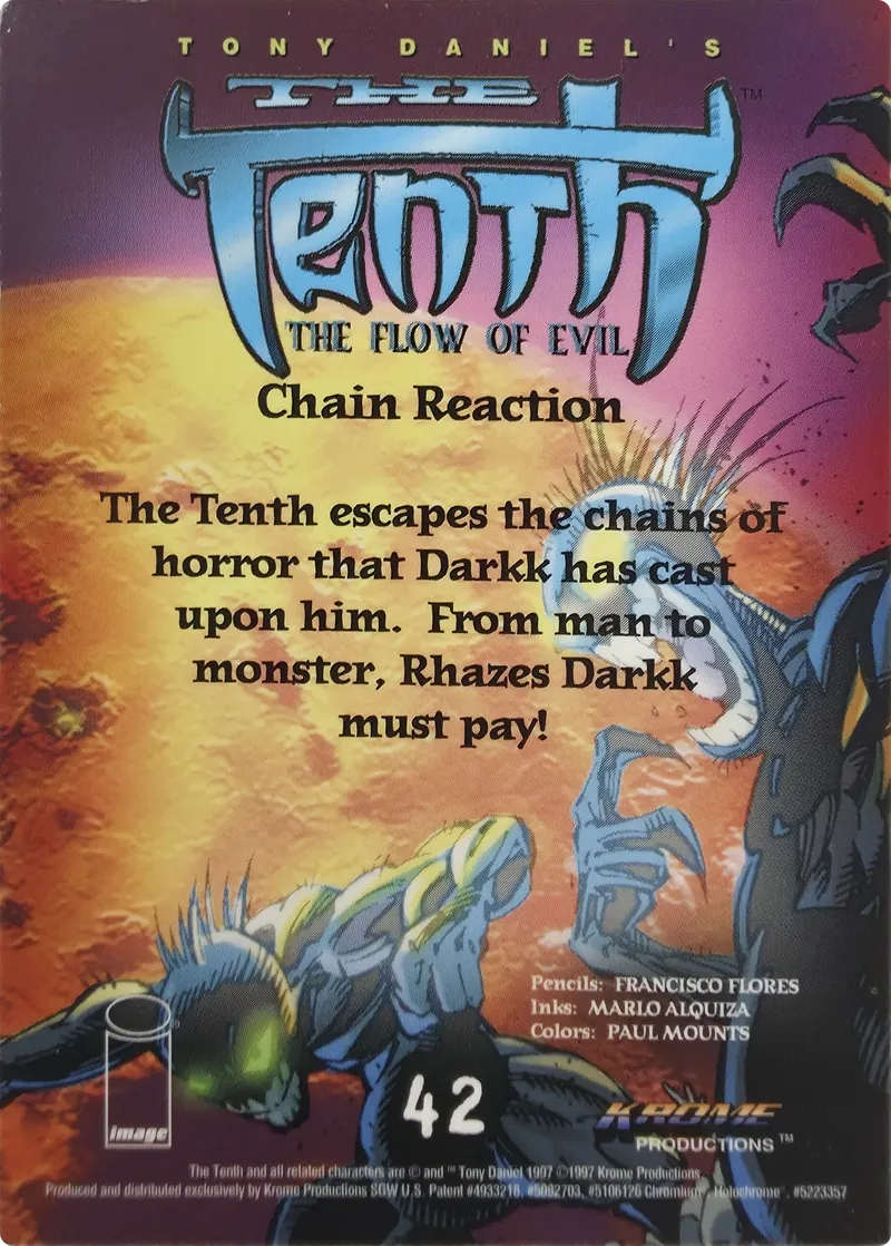 1997 Krome Productions The Tenth Chromium "Chain Reaction" #42, back