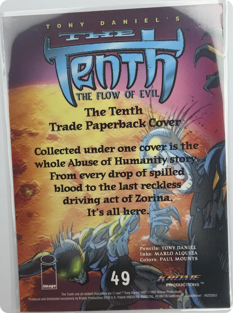 1997 Krome Productions The Tenth Chromium "Trade Paperback Cover" #49, back