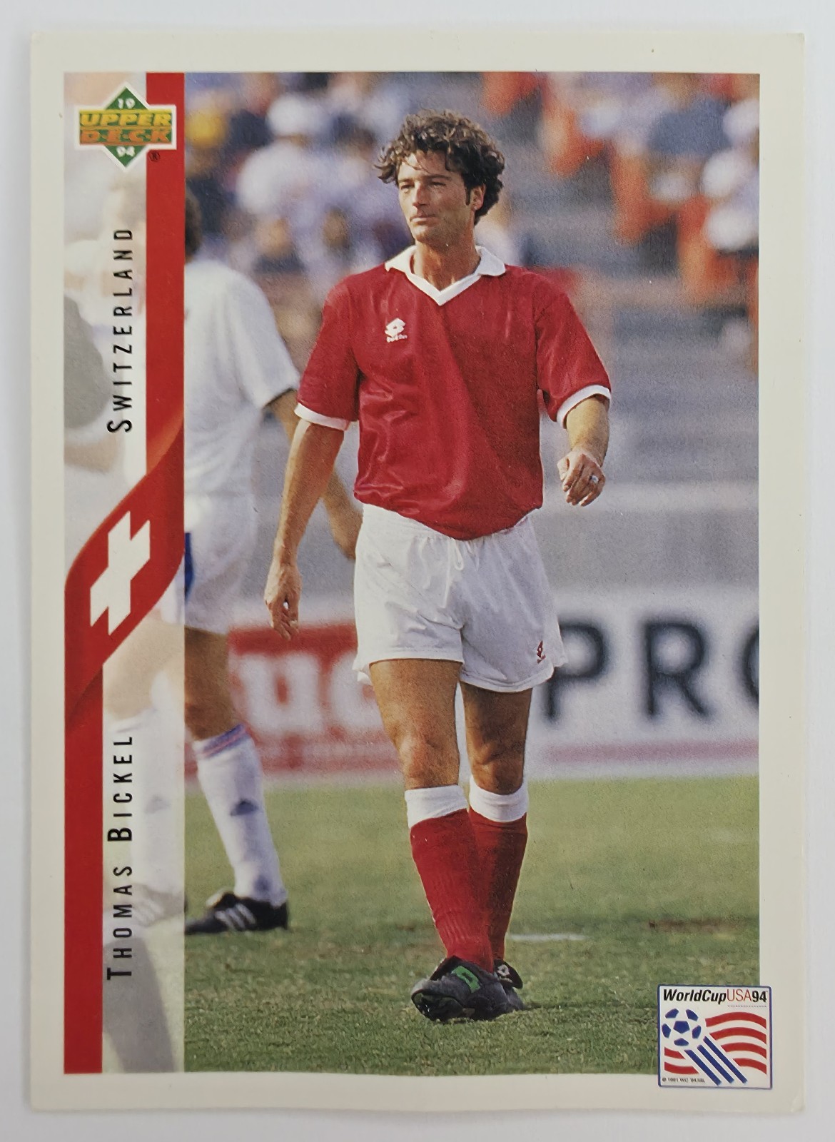 1994 Upper Deck World Cup English/Spanish Thomas Bickel #137 Switzerland front