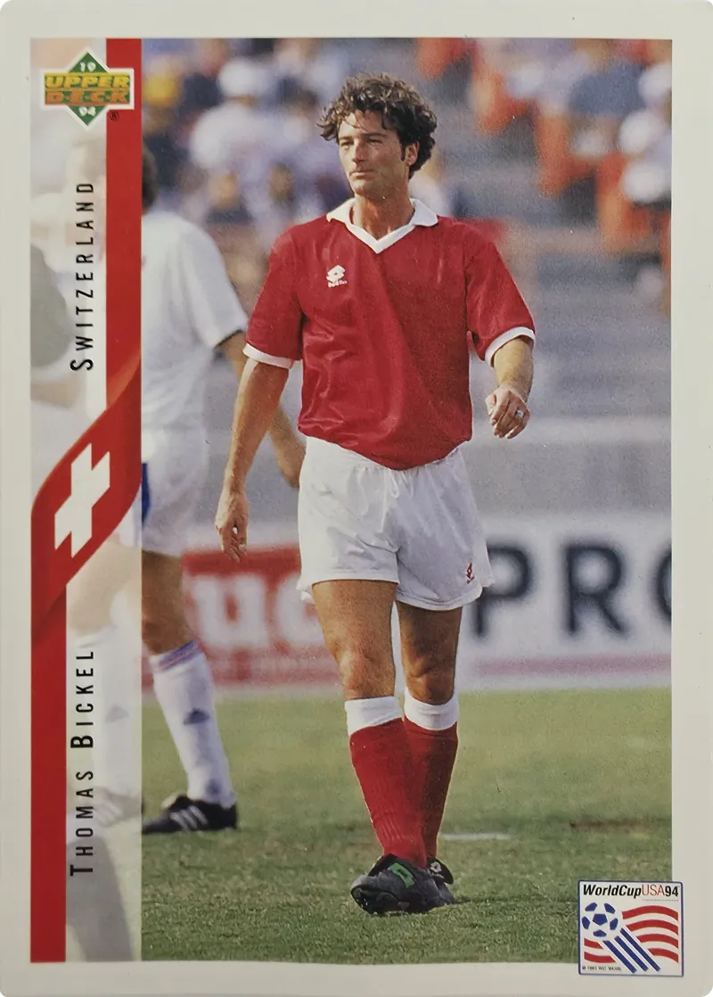 1994 Upper Deck World Cup English/Spanish Thomas Bickel #137 Switzerland front