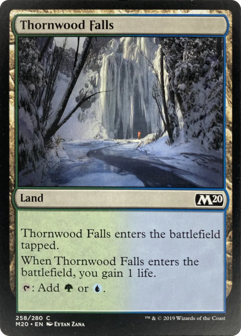 2019 Magic: The Gathering Core Set 2020 Thornwood Falls #258/280 Common front