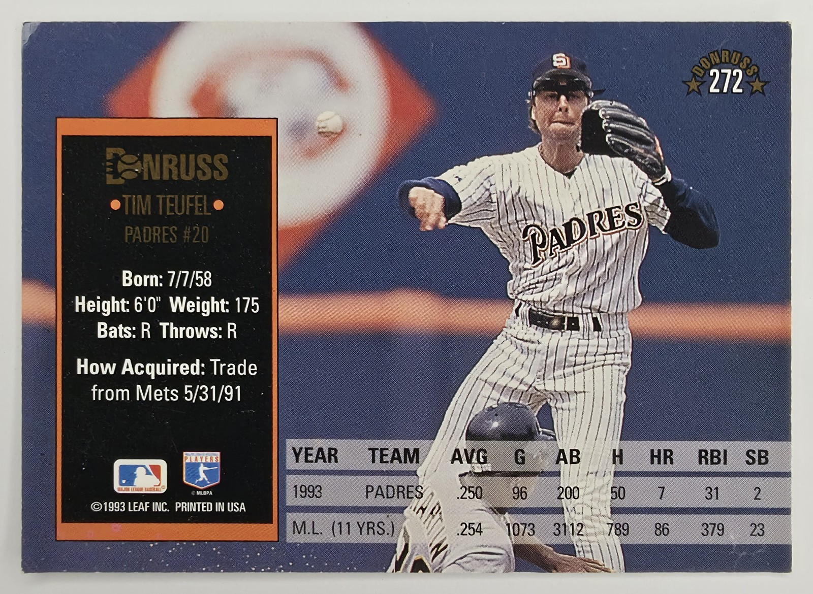 Tim Teufel back