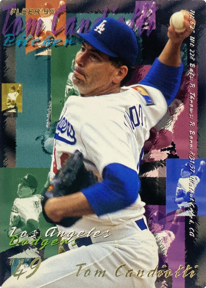 1995 Fleer Tom Candiotti #536 Los Angeles Dodgers front