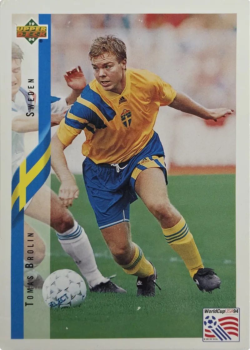 1994 Upper Deck World Cup English/Spanish Tomas Brolin #93 Sweden front