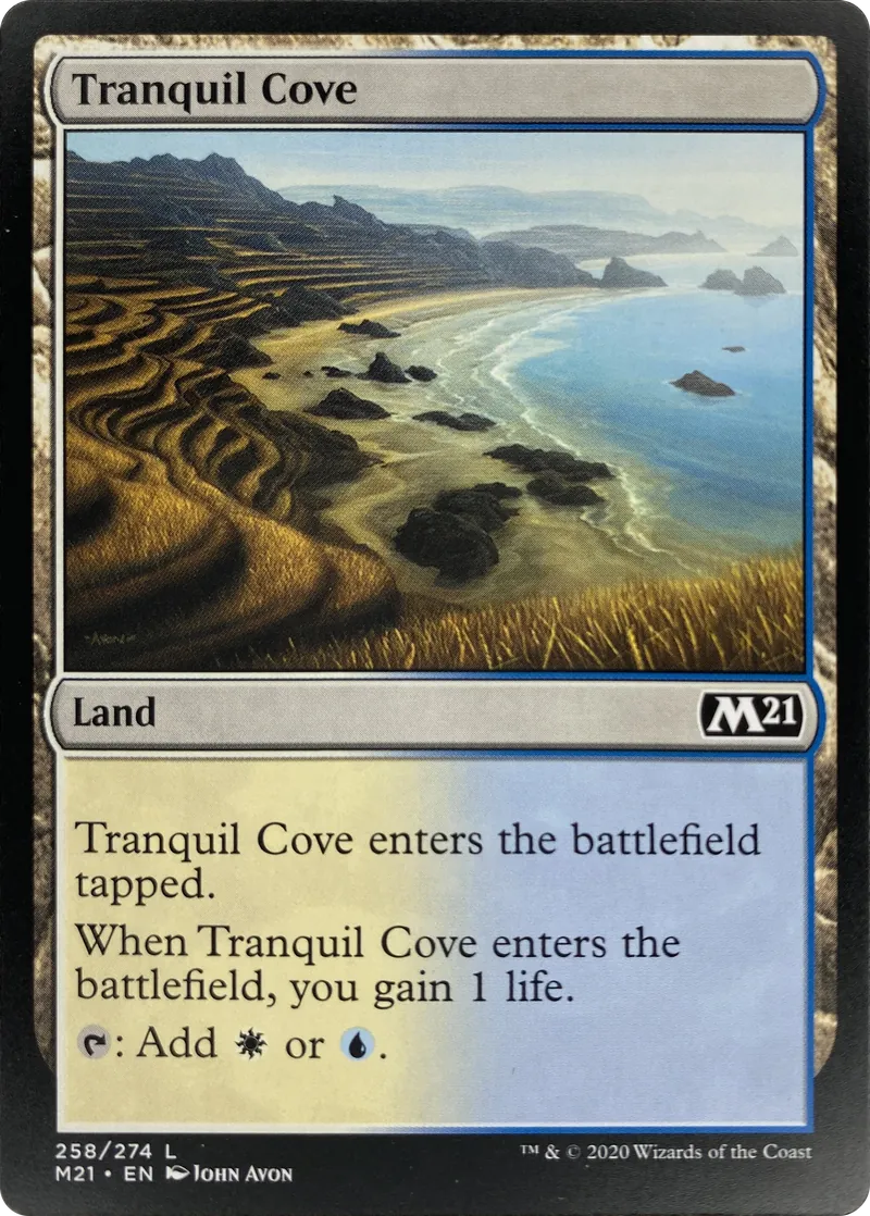 2020 Magic: The Gathering Core Set 2021 Tranquil Cove #258/274 Land front