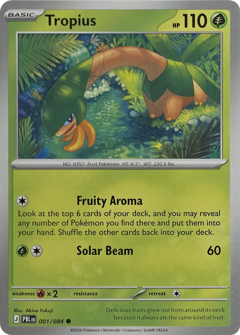 Tropius #001/084, front