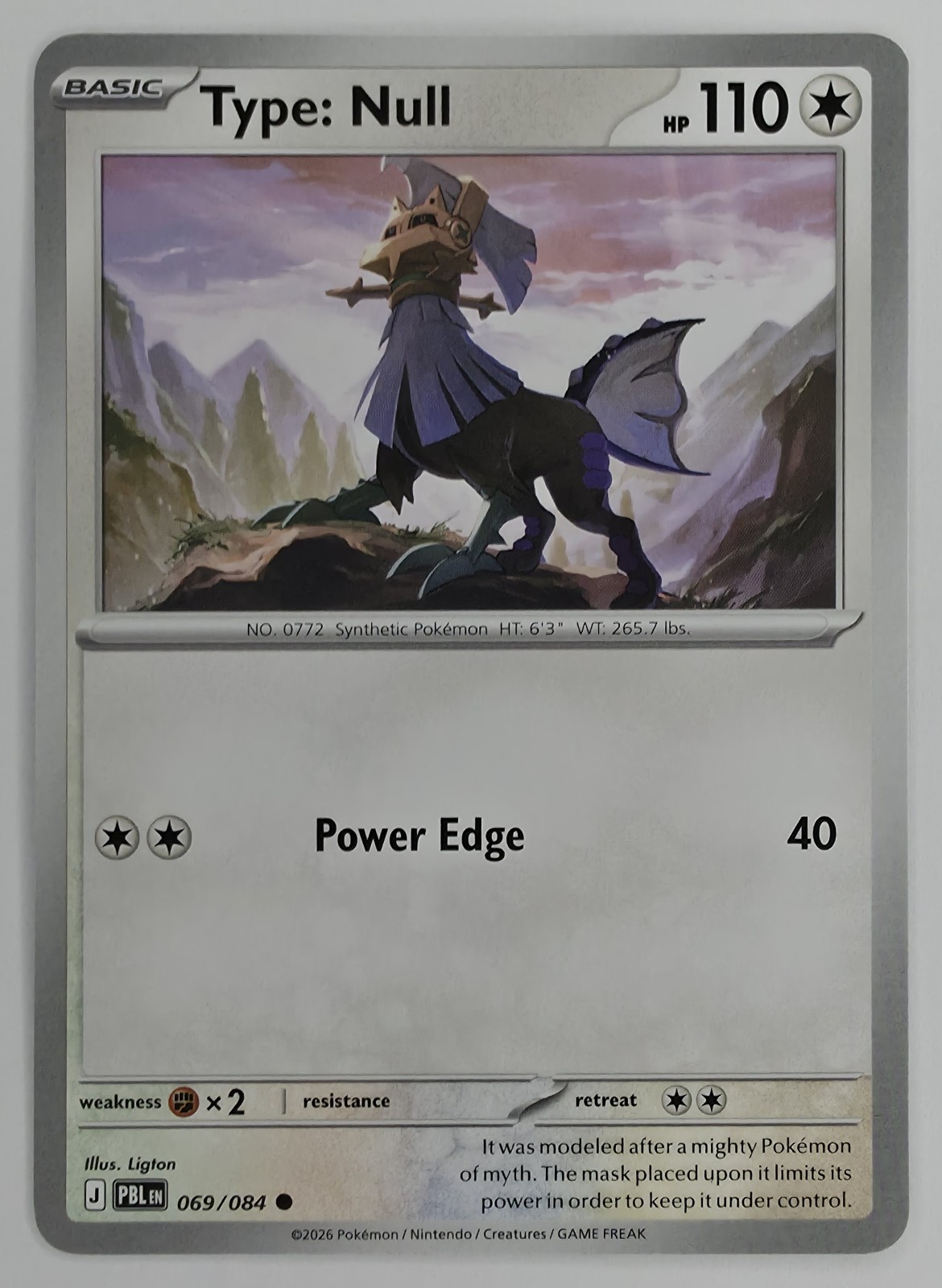 2026 Pokemon Pitch Black Type: Null #069/084 Common front