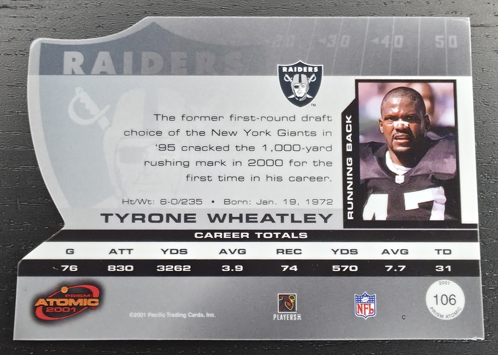 Tyrone Wheatley back