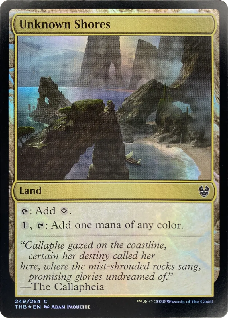 2020 Magic: The Gathering Theros Beyond Death Unknown Shores #249/254 Common Foil front