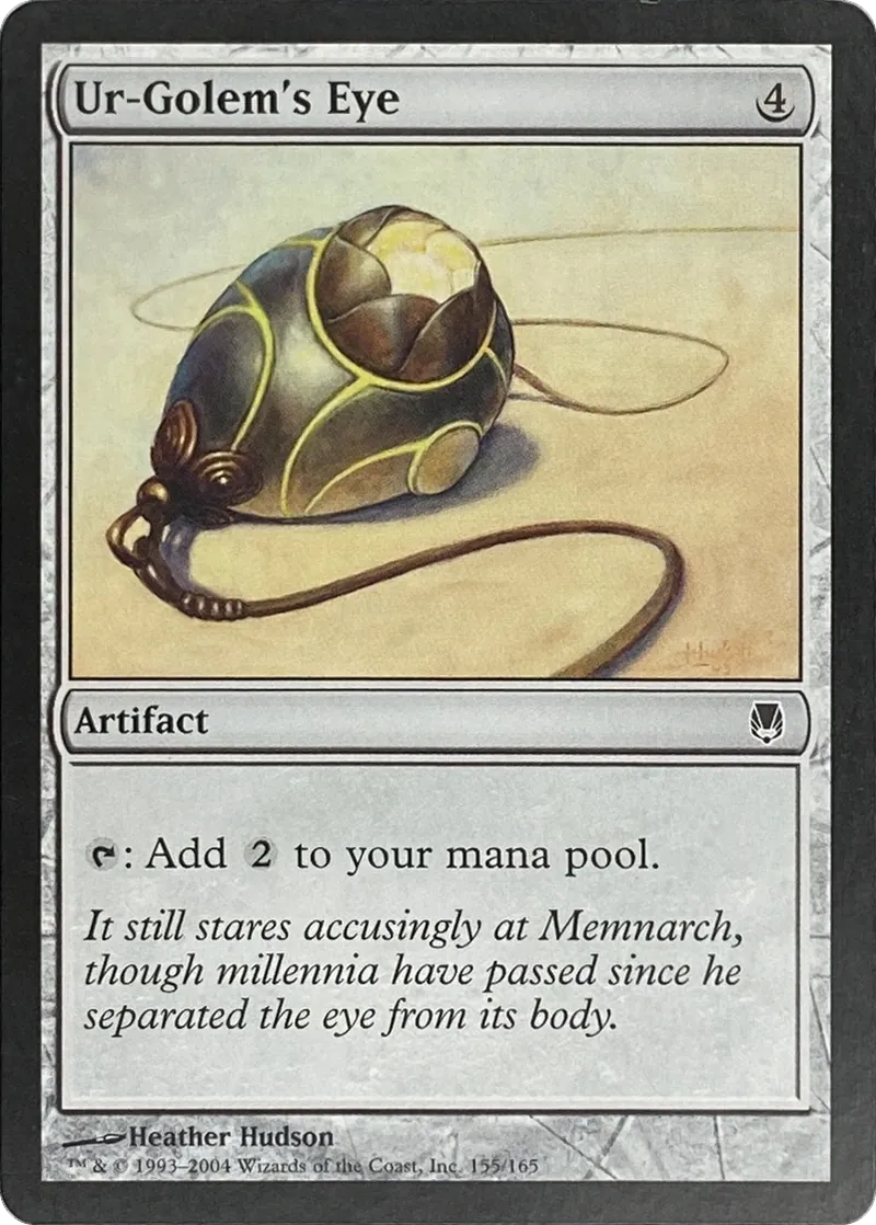 2004 Magic: The Gathering Darksteel Ur-Golem's Eye #155/165 Common front