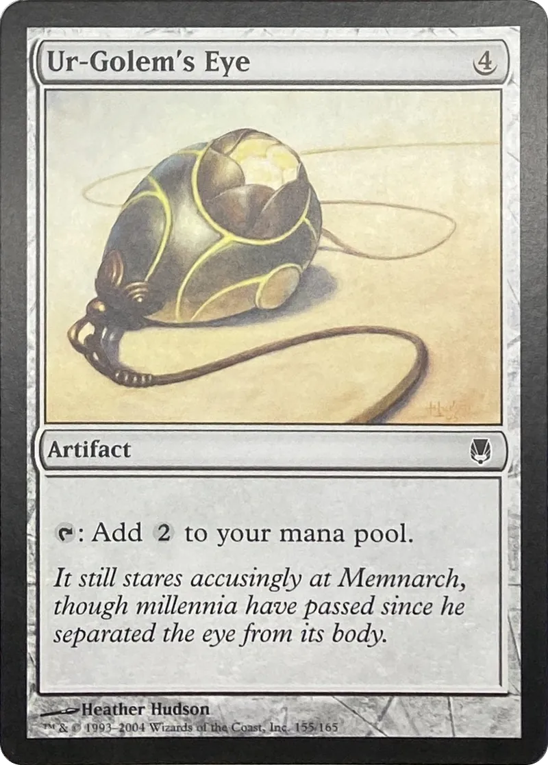 2004 Magic: The Gathering Darksteel Ur-Golem's Eye #155/165 Common front