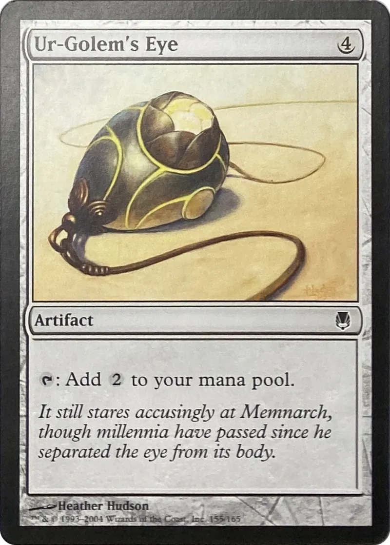 2004 Magic: The Gathering Darksteel Ur-Golem's Eye #155/165 Common front