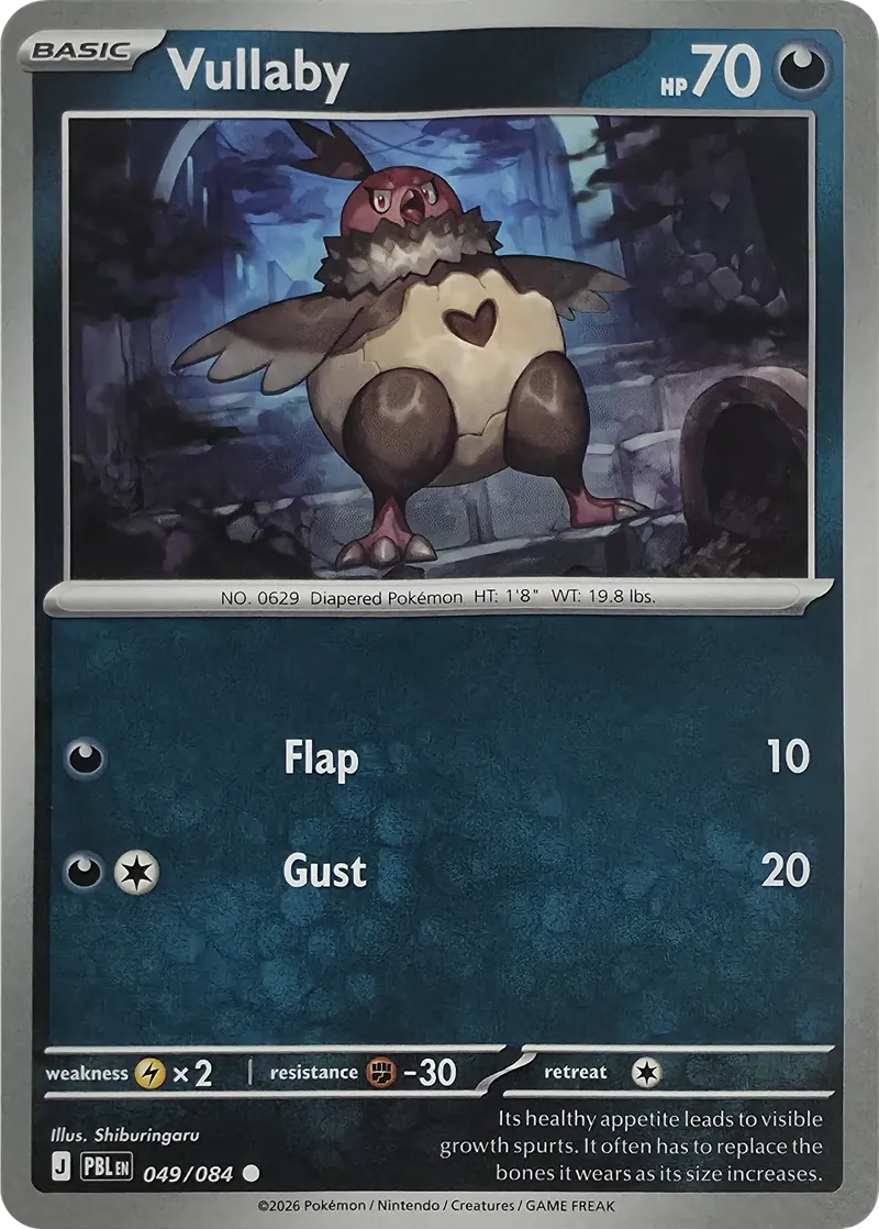 2026 Pokemon Pitch Black Vullaby #049/084 front