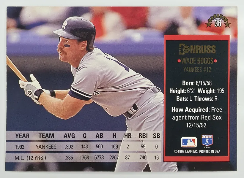 Wade Boggs back