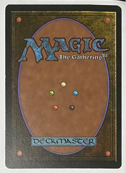 1995 Magic: The Gathering Ice Age Warning Common back
