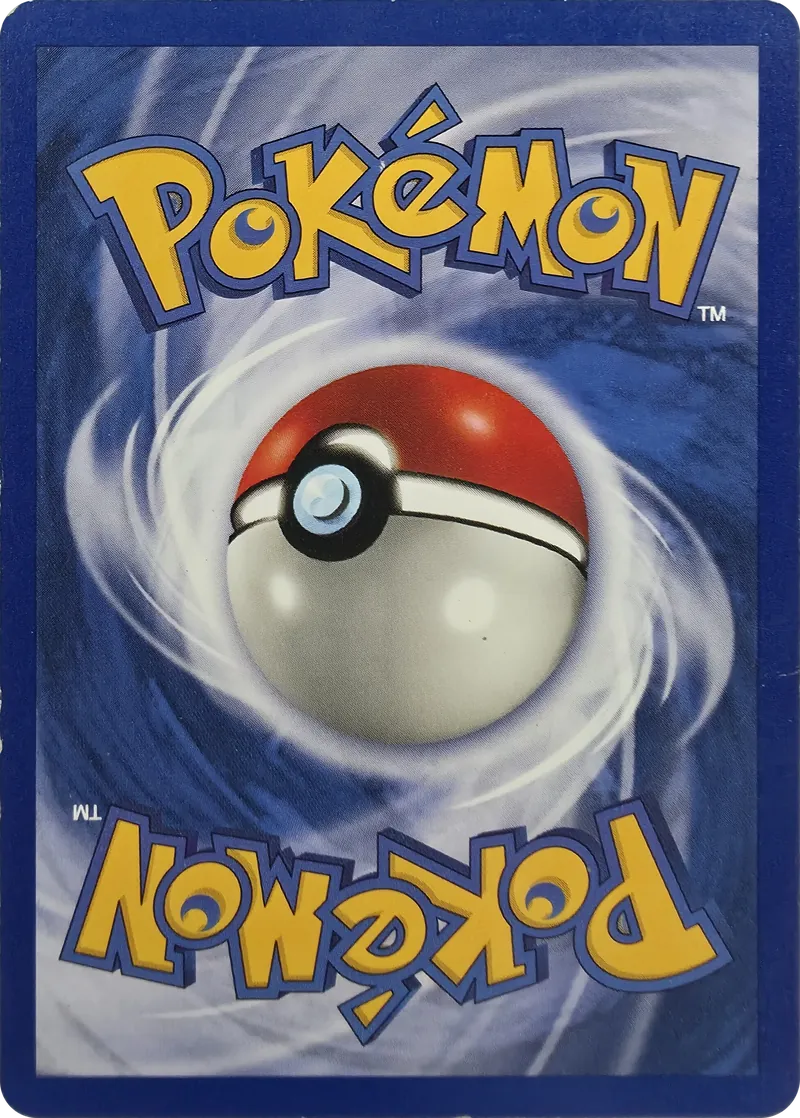 1999 Pokemon Base Set Water Energy #102/102 Unlimited, back