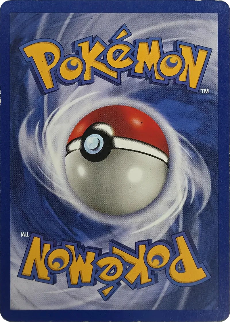 1999 Pokemon Base Set Water Energy #102/102 Unlimited, back
