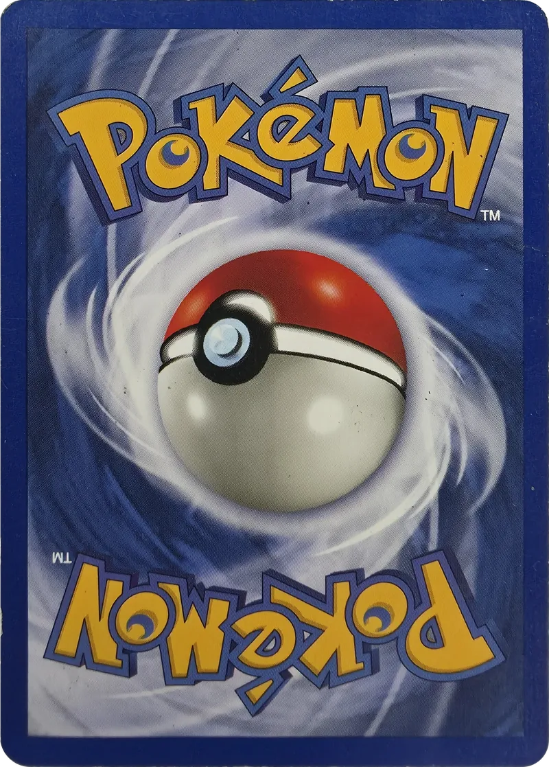 1999 Pokemon Base Set Water Energy #102/102 Unlimited, back