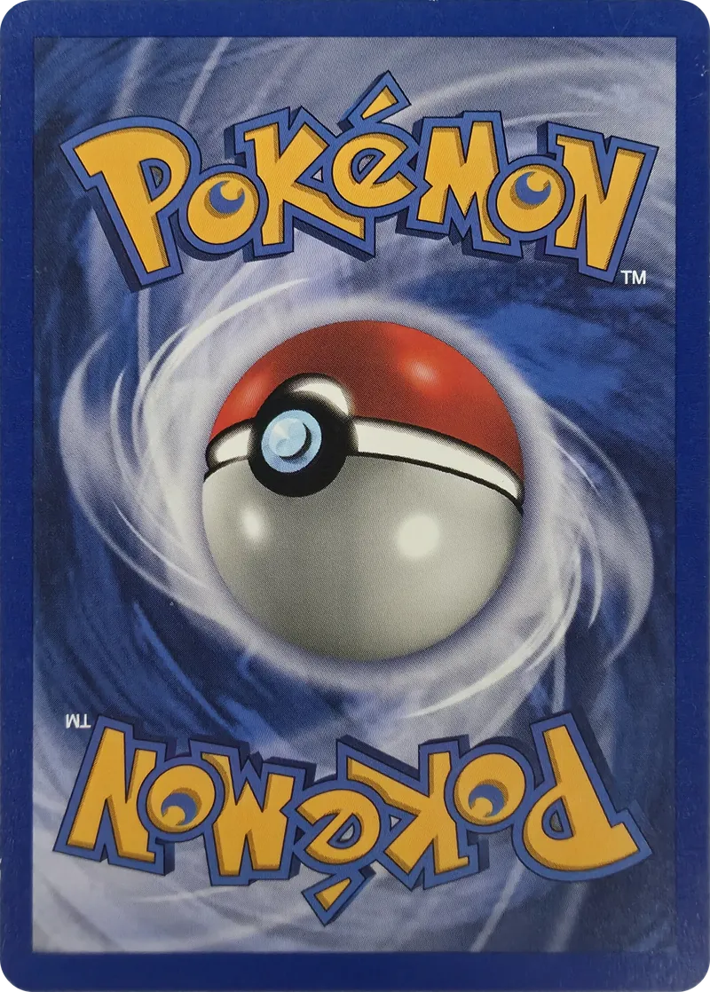1999 Pokemon Base Set Water Energy #102/102 Unlimited, back
