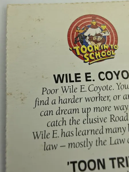 Wile E. Coyote 'Toon In To School card photo 7
