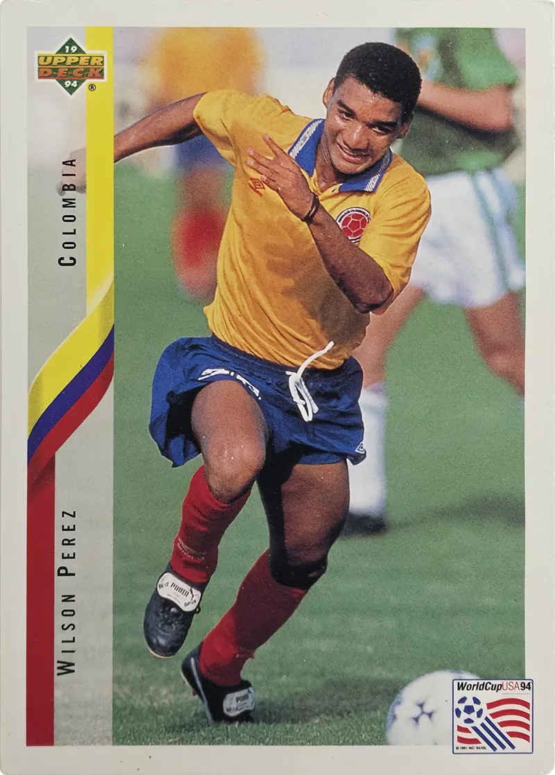 1994 Upper Deck World Cup English/Spanish Wilson Perez #61 Colombia front