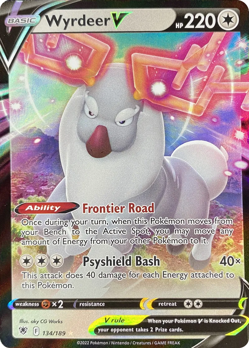 2022 Pokemon Astral Radiance Wyrdeer V #134/189 Ultra Rare front