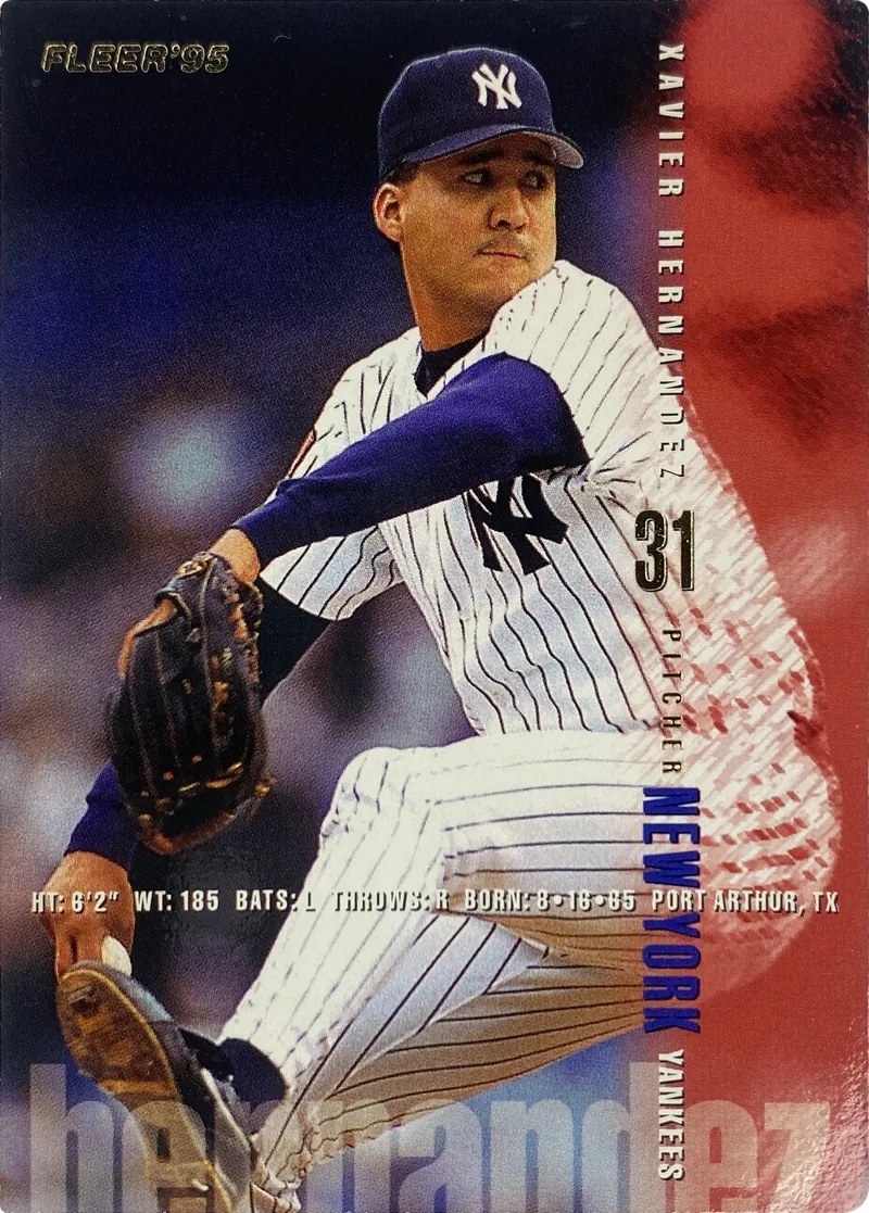 1995 Fleer Xavier Hernandez #69 New York Yankees front