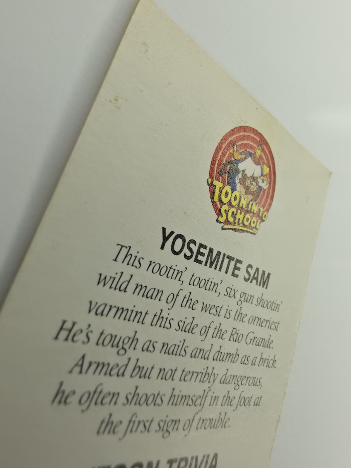 Yosemite Sam 'Toon In To School card photo 4